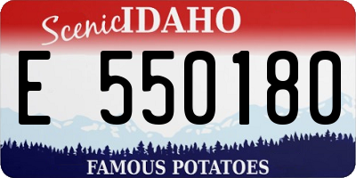 ID license plate E550180