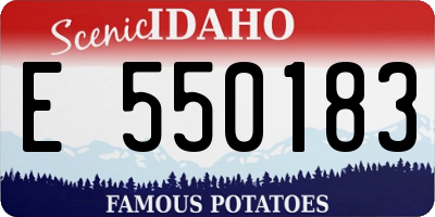 ID license plate E550183