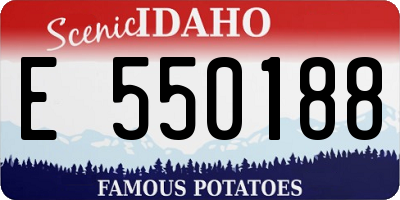 ID license plate E550188