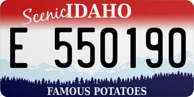 ID license plate E550190