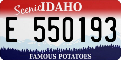 ID license plate E550193