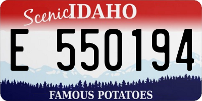 ID license plate E550194
