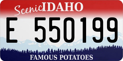 ID license plate E550199