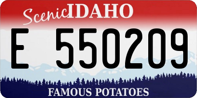 ID license plate E550209
