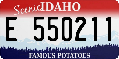 ID license plate E550211