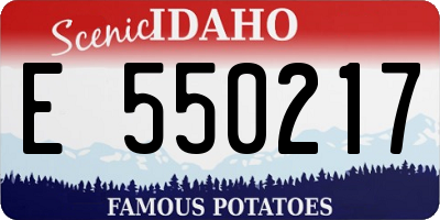 ID license plate E550217