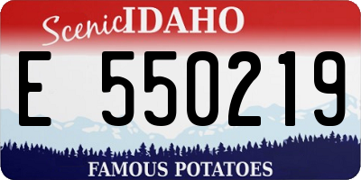 ID license plate E550219