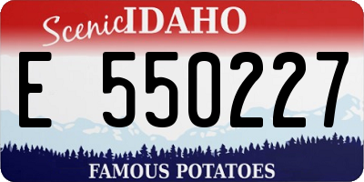 ID license plate E550227