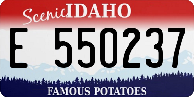 ID license plate E550237