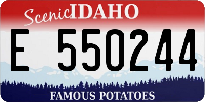 ID license plate E550244