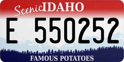 ID license plate E550252