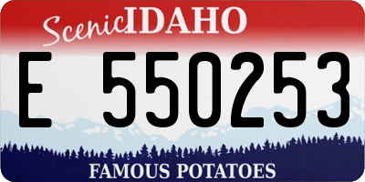 ID license plate E550253
