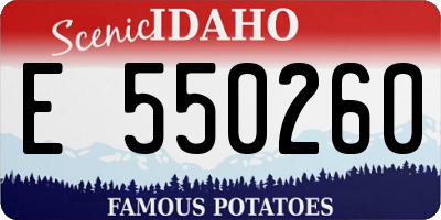 ID license plate E550260