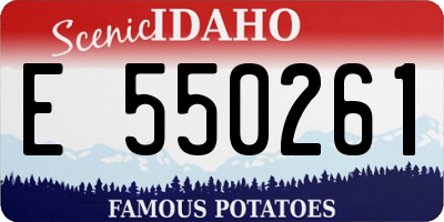 ID license plate E550261