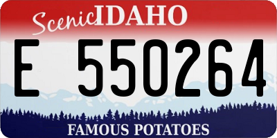 ID license plate E550264