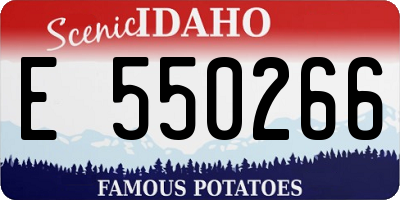 ID license plate E550266