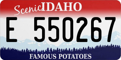 ID license plate E550267