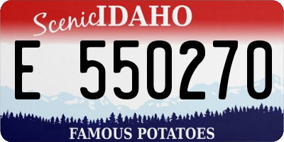ID license plate E550270