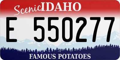 ID license plate E550277