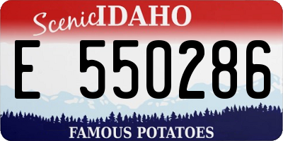 ID license plate E550286