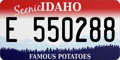 ID license plate E550288