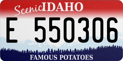 ID license plate E550306