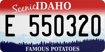 ID license plate E550320