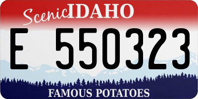 ID license plate E550323