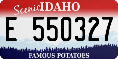 ID license plate E550327