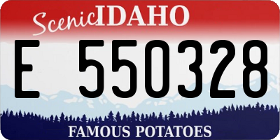 ID license plate E550328