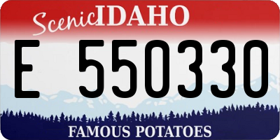 ID license plate E550330
