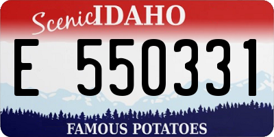 ID license plate E550331
