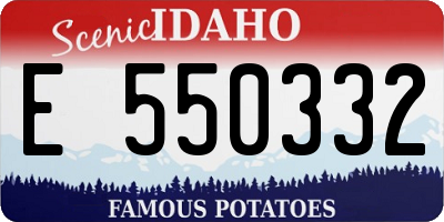 ID license plate E550332