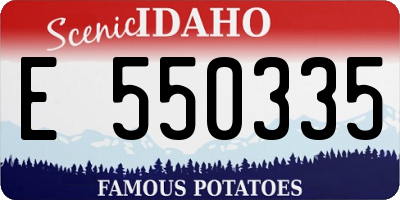 ID license plate E550335