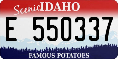 ID license plate E550337