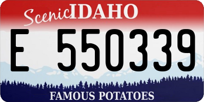 ID license plate E550339