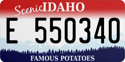 ID license plate E550340