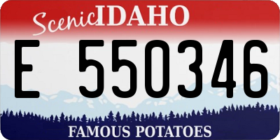 ID license plate E550346
