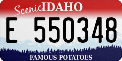 ID license plate E550348