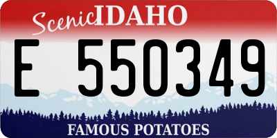 ID license plate E550349
