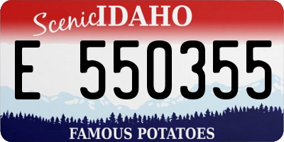 ID license plate E550355
