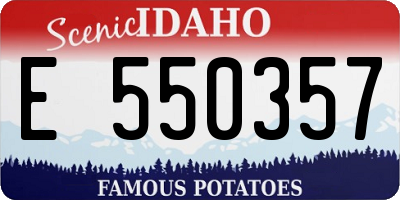 ID license plate E550357