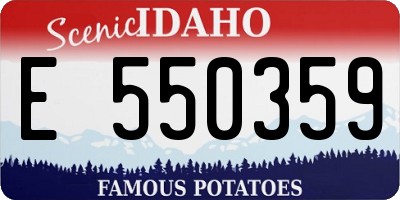 ID license plate E550359