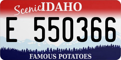 ID license plate E550366