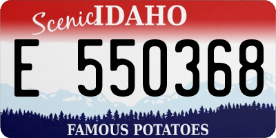 ID license plate E550368