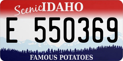 ID license plate E550369