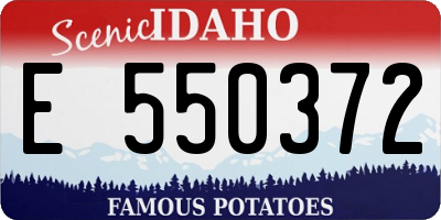 ID license plate E550372