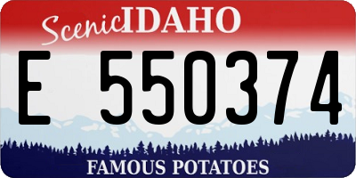 ID license plate E550374