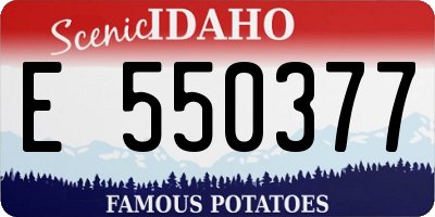 ID license plate E550377