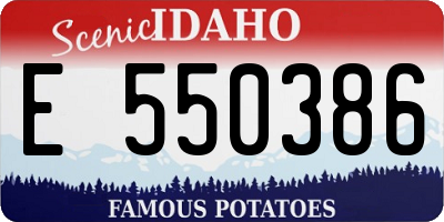 ID license plate E550386